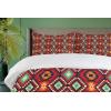 Ambesonne Birds Duvet Cover Sets, Pattern with Flying Birds Carrying Heart Branches Love Valentines Day Inspired Print, Bedding Set with 2 Duvet Covers & 4 Pillowcases, 2 Pack Queen Size, Multicolor(Paprika Multicolor)