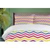 Ambesonne Birds Duvet Cover Sets, Pattern with Flying Birds Carrying Heart Branches Love Valentines Day Inspired Print, Bedding Set with 2 Duvet Covers & 4 Pillowcases, 2 Pack Queen Size, Multicolor(Magenta Blue)