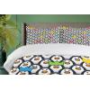 Ambesonne Birds Duvet Cover Sets, Pattern with Flying Birds Carrying Heart Branches Love Valentines Day Inspired Print, Bedding Set with 2 Duvet Covers & 4 Pillowcases, 2 Pack Queen Size, Multicolor(Dark Grey Multicolor)