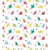 Ambesonne Birds Duvet Cover Sets, Pattern with Flying Birds Carrying Heart Branches Love Valentines Day Inspired Print, Bedding Set with 2 Duvet Covers & 4 Pillowcases, 2 Pack Queen Size, Multicolor(Green Blue Pink)