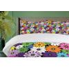 Ambesonne Birds Duvet Cover Sets, Pattern with Flying Birds Carrying Heart Branches Love Valentines Day Inspired Print, Bedding Set with 2 Duvet Covers & 4 Pillowcases, 2 Pack Queen Size, Multicolor(Pink Yellow)