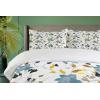 Ambesonne Birds Duvet Cover Sets, Pattern with Flying Birds Carrying Heart Branches Love Valentines Day Inspired Print, Bedding Set with 2 Duvet Covers & 4 Pillowcases, 2 Pack Queen Size, Multicolor(Cadet Blue)