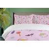 Ambesonne Birds Duvet Cover Sets, Pattern with Flying Birds Carrying Heart Branches Love Valentines Day Inspired Print, Bedding Set with 2 Duvet Covers & 4 Pillowcases, 2 Pack Queen Size, Multicolor(Baby Pink Multicolor)