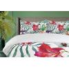 Ambesonne Birds Duvet Cover Sets, Pattern with Flying Birds Carrying Heart Branches Love Valentines Day Inspired Print, Bedding Set with 2 Duvet Covers & 4 Pillowcases, 2 Pack Queen Size, Multicolor(Teal Multicolor)