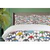 Ambesonne Birds Duvet Cover Sets, Pattern with Flying Birds Carrying Heart Branches Love Valentines Day Inspired Print, Bedding Set with 2 Duvet Covers & 4 Pillowcases, 2 Pack Queen Size, Multicolor(White and Multicolor)