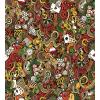 Ambesonne Birds Duvet Cover Sets, Pattern with Flying Birds Carrying Heart Branches Love Valentines Day Inspired Print, Bedding Set with 2 Duvet Covers & 4 Pillowcases, 2 Pack Queen Size, Multicolor(Green Umber)