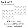 Ambesonne Birds Pillow Sham Set of 2, 2 Birds on a Branch Singing Love Songs Friend Valentine Couple Hope Living, Quality Microfiber Bedding Item for All Seasons, 30″ x 20″, Cream Black White(Cream Black White)
