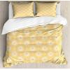 Ambesonne Cactus Print Duvet Cover Sets, Outline Drawing of Hearts and Pots Drawn by Hand Valentine’s Day Theme, Bedding Set with 2 Duvet Covers & 4 Pillowcases, 2 Pack Queen Size, Magenta and White(Pale Orange and White)