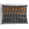 Ambesonne Chocolate Pillow Sham Set of 2, Chocolate Heart on The Wooden Board Background for Valentines Day, Quality Microfiber Bedding Item for All Seasons, 30″ x 20″, Sand Brown Dark Brown(Charcoal Grey Apricot)