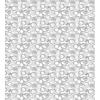 Ambesonne Damask Grey Duvet Cover Set, Simple Pattern with Curls and Dots in Neutral Design Print, Decorative 3 Piece Bedding Set with 2 Pillow Shams, Queen Size, Pale Grey and White(Pale Grey White)