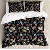 Ambesonne Damask Grey Duvet Cover Set, Simple Pattern with Curls and Dots in Neutral Design Print, Decorative 3 Piece Bedding Set with 2 Pillow Shams, Queen Size, Pale Grey and White(Charcoal Grey Multicolor)