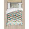 Ambesonne Damask Grey Duvet Cover Set, Simple Pattern with Curls and Dots in Neutral Design Print, Decorative 3 Piece Bedding Set with 2 Pillow Shams, Queen Size, Pale Grey and White(Eggshell Multicolor)