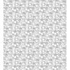 Ambesonne Damask Grey Duvet Cover Set, Simple Pattern with Curls and Dots in Neutral Design Print, Decorative 3 Piece Bedding Set with 2 Pillow Shams, Queen Size, Pale Grey and White(Pale Grey White)
