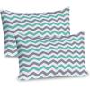 Ambesonne Eiffel Tower Pillow Sham Set of 2, Autumn Romantic Paris Historical Valentine’s Day Umbrellas Doodle, Quality Microfiber Bedding Item for All Seasons, 26″ x 20″, Lilac Red Pale Blue(Seafoam Grey White)