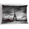 Ambesonne Eiffel Tower Pillow Sham Set of 2, Autumn Romantic Paris Historical Valentine’s Day Umbrellas Doodle, Quality Microfiber Bedding Item for All Seasons, 26″ x 20″, Lilac Red Pale Blue(Grey Black Red)