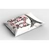 Ambesonne Eiffel Tower Pillow Sham Set of 2, Autumn Romantic Paris Historical Valentine’s Day Umbrellas Doodle, Quality Microfiber Bedding Item for All Seasons, 26″ x 20″, Lilac Red Pale Blue(Cream Pink Black)