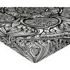 Ambesonne Ethnic Fitted Sheet, Mandala Inspired Art Hand Drawn Paisley Pattern Boho Native, Bed Cover with All-Round Elastic Deep Pocket for Comfort, Full Size, Black and White(Black and White)