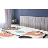 Ambesonne Ethnic Fitted Sheet, Mandala Inspired Art Hand Drawn Paisley Pattern Boho Native, Bed Cover with All-Round Elastic Deep Pocket for Comfort, Full Size, Black and White(Salmon Teal)