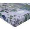 Ambesonne Ethnic Fitted Sheet, Mandala Inspired Art Hand Drawn Paisley Pattern Boho Native, Bed Cover with All-Round Elastic Deep Pocket for Comfort, Full Size, Black and White(Pastel Purple Green Grey)