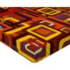 Ambesonne Ethnic Fitted Sheet, Mandala Inspired Art Hand Drawn Paisley Pattern Boho Native, Bed Cover with All-Round Elastic Deep Pocket for Comfort, Full Size, Black and White(Red Yellow)