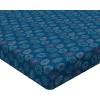 Ambesonne Ethnic Fitted Sheet, Mandala Inspired Art Hand Drawn Paisley Pattern Boho Native, Bed Cover with All-Round Elastic Deep Pocket for Comfort, Full Size, Black and White(Navy Blue)