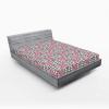 Ambesonne Ethnic Fitted Sheet, Mandala Inspired Art Hand Drawn Paisley Pattern Boho Native, Bed Cover with All-Round Elastic Deep Pocket for Comfort, Full Size, Black and White(Pink Multicolor)