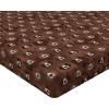 Ambesonne Ethnic Fitted Sheet, Mandala Inspired Art Hand Drawn Paisley Pattern Boho Native, Bed Cover with All-Round Elastic Deep Pocket for Comfort, Full Size, Black and White(Umber Brown)