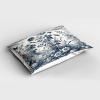 Ambesonne Eucalyptus Leaves Pillow Sham, Leafy Branches Summer Flowers on Neutral Marble Print Back, Decorative Standard Queen Size Printed Pillowcase, 30″ X 20″, Fern Green Pastel Yellow(Slate Blue and Burgundy)