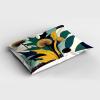 Ambesonne Eucalyptus Leaves Pillow Sham, Leafy Branches Summer Flowers on Neutral Marble Print Back, Decorative Standard Queen Size Printed Pillowcase, 30″ X 20″, Fern Green Pastel Yellow(Teal Mustard Blue)