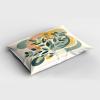 Ambesonne Eucalyptus Leaves Pillow Sham, Leafy Branches Summer Flowers on Neutral Marble Print Back, Decorative Standard Queen Size Printed Pillowcase, 30″ X 20″, Fern Green Pastel Yellow(Orange Dark Sea Green)
