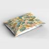 Ambesonne Eucalyptus Leaves Pillow Sham, Leafy Branches Summer Flowers on Neutral Marble Print Back, Decorative Standard Queen Size Printed Pillowcase, 30″ X 20″, Fern Green Pastel Yellow(Peach Green and Pale Orange)