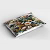 Ambesonne Eucalyptus Leaves Pillow Sham, Leafy Branches Summer Flowers on Neutral Marble Print Back, Decorative Standard Queen Size Printed Pillowcase, 30″ X 20″, Fern Green Pastel Yellow(Dark Tan Multicolor)