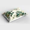 Ambesonne Eucalyptus Leaves Pillow Sham, Leafy Branches Summer Flowers on Neutral Marble Print Back, Decorative Standard Queen Size Printed Pillowcase, 30″ X 20″, Fern Green Pastel Yellow(Dark Teal Amber Ivory)