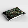 Ambesonne Eucalyptus Leaves Pillow Sham, Leafy Branches Summer Flowers on Neutral Marble Print Back, Decorative Standard Queen Size Printed Pillowcase, 30″ X 20″, Fern Green Pastel Yellow(Black Laurel Green Amber)
