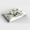 Ambesonne Eucalyptus Leaves Pillow Sham, Leafy Branches Summer Flowers on Neutral Marble Print Back, Decorative Standard Queen Size Printed Pillowcase, 30″ X 20″, Fern Green Pastel Yellow(Sage Green Off White)
