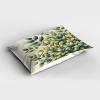Ambesonne Eucalyptus Leaves Pillow Sham, Leafy Branches Summer Flowers on Neutral Marble Print Back, Decorative Standard Queen Size Printed Pillowcase, 30″ X 20″, Fern Green Pastel Yellow(Laurel Green Eggshell)