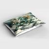 Ambesonne Eucalyptus Leaves Pillow Sham, Leafy Branches Summer Flowers on Neutral Marble Print Back, Decorative Standard Queen Size Printed Pillowcase, 30″ X 20″, Fern Green Pastel Yellow(Grey Teal Earth Yellow)