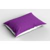 Ambesonne Fence Pillow Sham Set of 2, Cats in Love Watching Full Moon at Night Valentines Romantic Cartoon, Quality Microfiber Bedding Item for All Seasons, 26″ x 20″, Indigo Cobalt Blue White(Violet and Hot Pink)