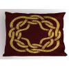 Ambesonne Fence Pillow Sham Set of 2, Cats in Love Watching Full Moon at Night Valentines Romantic Cartoon, Quality Microfiber Bedding Item for All Seasons, 26″ x 20″, Indigo Cobalt Blue White(Burgundy Mustard)