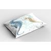 Ambesonne Flower Pillow Sham Set of 2, Dreamy Tree Body View Cloudy Details Love and Affection Valentines Inspired Motif, Quality Microfiber Bedding Item for All Seasons, 30″ x 20″, Purple(Blue Cream)