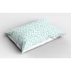 Ambesonne Flower Pillow Sham Set of 2, Floral Pattern Romantic Spring Valentines Day Wedding Anniversary Theme Art, Quality Microfiber Bedding Item for All Seasons, 36″ x 20″, Violet White(Pale Blue Teal White)