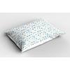 Ambesonne Flower Pillow Sham Set of 2, Floral Pattern Romantic Spring Valentines Day Wedding Anniversary Theme Art, Quality Microfiber Bedding Item for All Seasons, 36″ x 20″, Violet White(Blue Reseda Green)