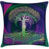 Ambesonne Flower Throw Pillow Cushion Cover, Retro Romantic Rose Petal with Rain Water Drops Valentines Love Picture, Decorative Square Accent Pillow Case, 18″ X 18″, White and Black(Purple Fuchsia)