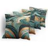 Ambesonne Flower Throw Pillow Cushion Cover, Retro Romantic Rose Petal with Rain Water Drops Valentines Love Picture, Decorative Square Accent Pillow Case, 18″ X 18″, White and Black(Jade Green and Amber)