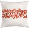 Ambesonne Flower Throw Pillow Cushion Cover, Retro Romantic Rose Petal with Rain Water Drops Valentines Love Picture, Decorative Square Accent Pillow Case, 18″ X 18″, White and Black(Orange and Pearl)