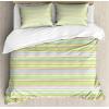 Ambesonne Heart Duvet Cover Sets, Rainbow Colors Watercolor Style Inspired Hearts Valentines Day Love Romantic Couples, Bedding Set with 2 Duvet Covers & 4 Pillowcases, 2 Pack Queen Size, Multicolor(Pale Green Multicolor)