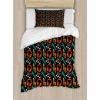 Ambesonne Heart Duvet Cover Sets, Rainbow Colors Watercolor Style Inspired Hearts Valentines Day Love Romantic Couples, Bedding Set with 2 Duvet Covers & 4 Pillowcases, 2 Pack Queen Size, Multicolor(Brown Multicolor)