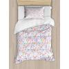 Ambesonne Heart Duvet Cover Sets, Rainbow Colors Watercolor Style Inspired Hearts Valentines Day Love Romantic Couples, Bedding Set with 2 Duvet Covers & 4 Pillowcases, 2 Pack Queen Size, Multicolor(Lilac Multicolor)