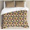 Ambesonne Heart Duvet Cover Sets, Rainbow Colors Watercolor Style Inspired Hearts Valentines Day Love Romantic Couples, Bedding Set with 2 Duvet Covers & 4 Pillowcases, 2 Pack Queen Size, Multicolor(Dark Grey Multicolor)