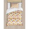 Ambesonne Heart Duvet Cover Sets, Rainbow Colors Watercolor Style Inspired Hearts Valentines Day Love Romantic Couples, Bedding Set with 2 Duvet Covers & 4 Pillowcases, 2 Pack Queen Size, Multicolor(Marigold Multicolor)